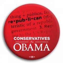 Conservatives for Obama - Button