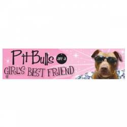 Pitbulls Are A Girls Bestfriend - Bumper Magnet