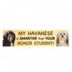 My Havanese Is Smarter Than Your Honor Student - Bumper Magnet