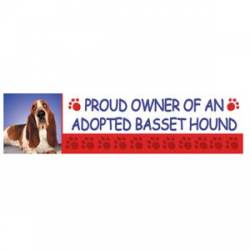 Proud Owner Of An Adopted Basset Hound - Bumper Magnet