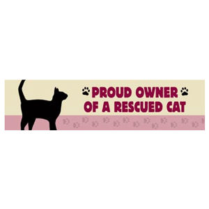 Proud Owner Of A Rescued Cat - Bumper Magnet at Sticker Shoppe