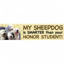 My Sheepdog Is Smarter Than Your Honor Student - Bumper Magnet