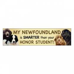 My Newfoundland Is Smarter Than Your Honor Student - Bumper Magnet