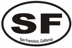 San Francisco California  - Oval Sticker