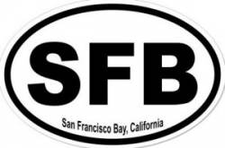 San Francisco Bay California  - Oval Sticker