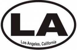 Los Angeles California  - Oval Sticker