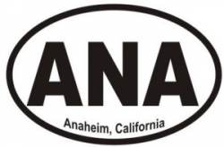 Anaheim California  - Oval Sticker