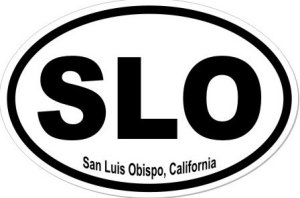 San Luis Obispo California - Oval Sticker at Sticker Shoppe