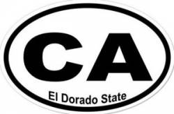 El Dorado State California  - Oval Sticker