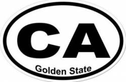 Golden State California  - Oval Sticker