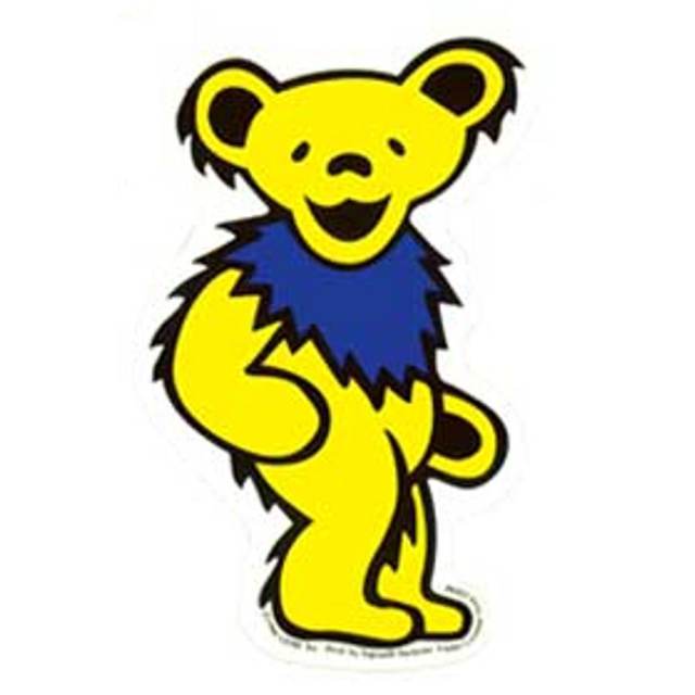 Yellow Dancing Bear Sticker