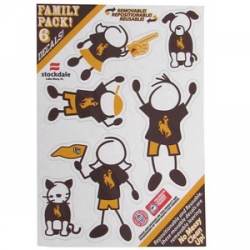 University Of Wyoming Cowboys - 5x7 Small Family Decal Set