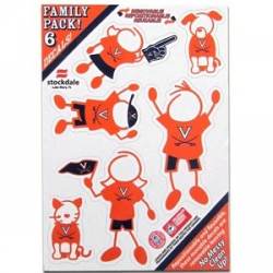 University Of Virginia Cavaliers - 5x7 Small Family Decal Set
