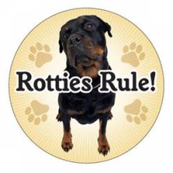 Rottweiler Rotties Rule! - Circle Magnet