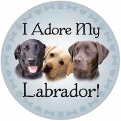 I Adore My Labrador! - Circle Magnet