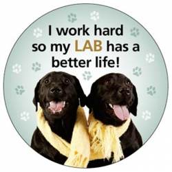 I Work Hard So My Lab Has A Better Life! - Circle Magnet
