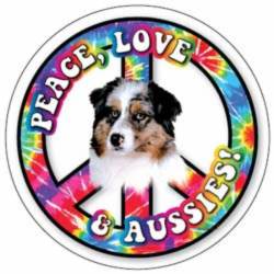 Peace Love & Aussies - Circle Magnet