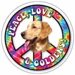 Peace Love & Goldens - Circle Magnet