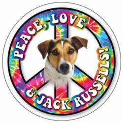 Peace Love & Jack Russells - Circle Magnet