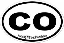 Nothing Without Providence - Oval Sticker