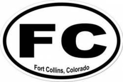 Fort Collins Colorado - Oval Sticker