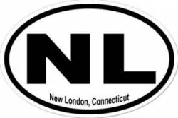 New London Connecticut - Oval Sticker