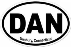 Danbury Connecticut - Oval Sticker