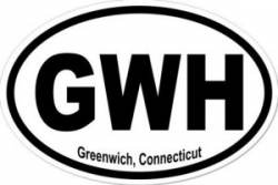 Greenwich Connecticut - Oval Sticker