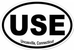Uncasville Connecticut - Oval Sticker