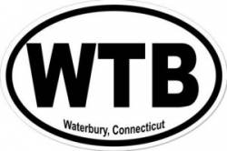 Waterbury Connecticut - Oval Sticker