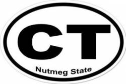 Nutmeg State - Oval Sticker