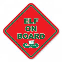 Elf On Board Diamond - Sticker