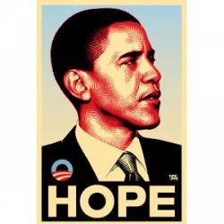 Obama Portrait Hope - Mini Sticker