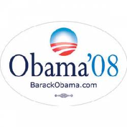 Obama White 2008 - Oval Sticker