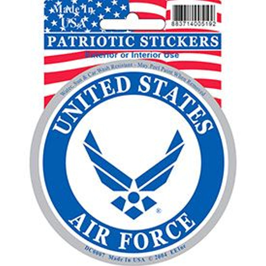 United States Air Force USAF Round Decal at Sticker Shoppe