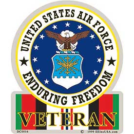 United States Air Force Enduring Freedom Afghanistan Veteran 