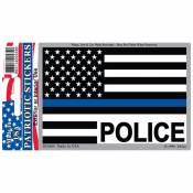 Thin Blue Line Police Script American Flag - Prismatic Rectangle Sticker