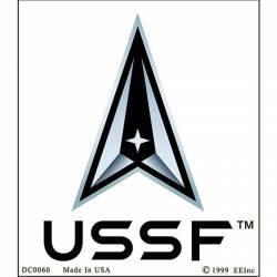 United States Space Force USSF - Clear Window Decal