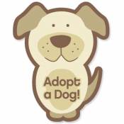 Adopt A Dog - Dog Outline Magnet