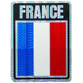 France Flag - Prismatic Rectangle Sticker at Sticker Shoppe