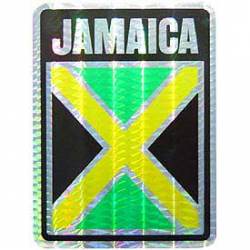 Jamaica Flag - Prismatic Rectangle Sticker