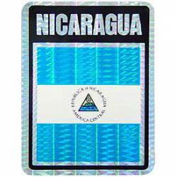 Nicaragua Flag - Prismatic Rectangle Sticker