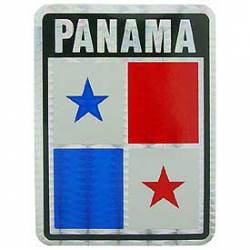 Panama Flag - Prismatic Rectangle Sticker