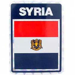 Syria Flag - Prismatic Rectangle Sticker