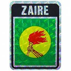 Zaire Flag - Prismatic Rectangle Sticker