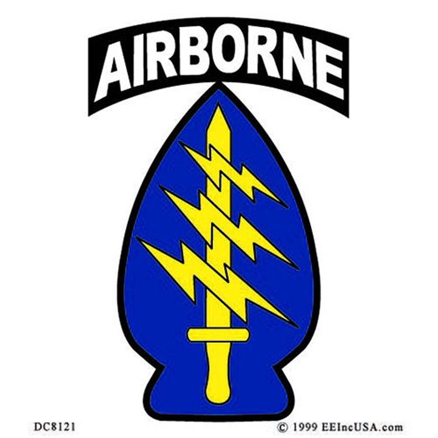 United States Army Airborne Special Forces - Clear Window Decal at ...