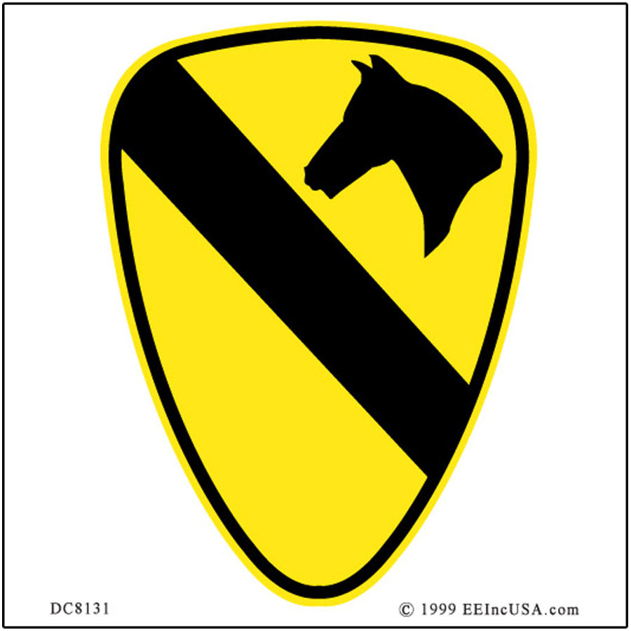 United States Army 1st Cavalry Division - Clear Window Decal at Sticker ...