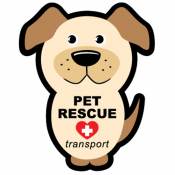 Pet Rescue Transport - Dog Outline Magnet