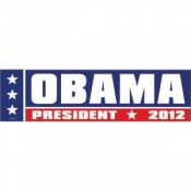 Obama President 2012 Red White Blue - Bumper Sticker
