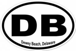Dewey Beach Delaware - Oval Sticker